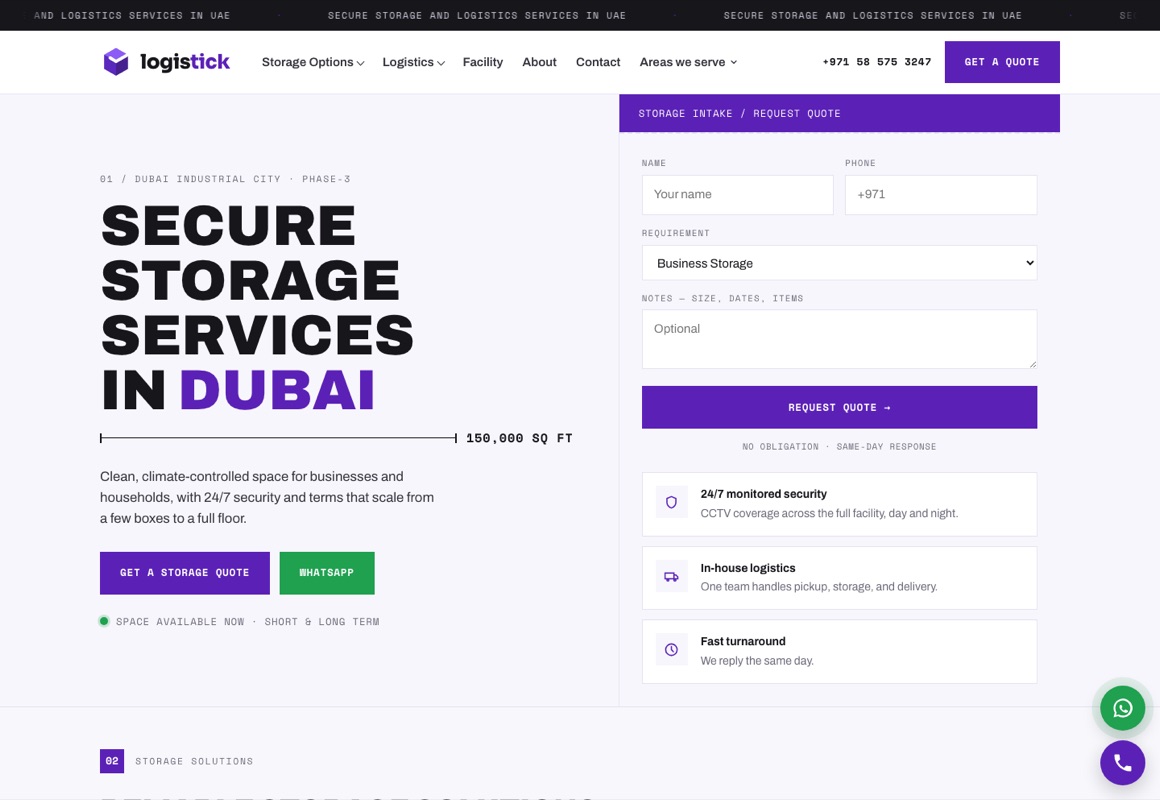 Logistick Solutions — Web · Development